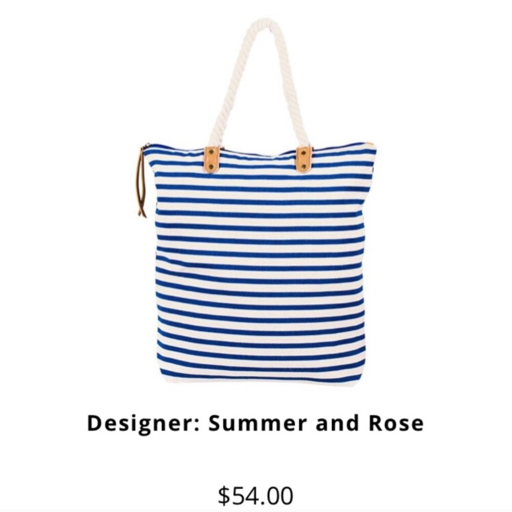 Summer & Rose nautical tote - new with tags